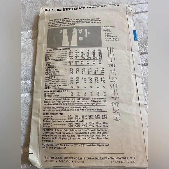 Vintage Butterick and McCall’s patterns - dresses and blouses - size 8 - Picture 6 of 9